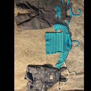Baby boy overall + shirt set